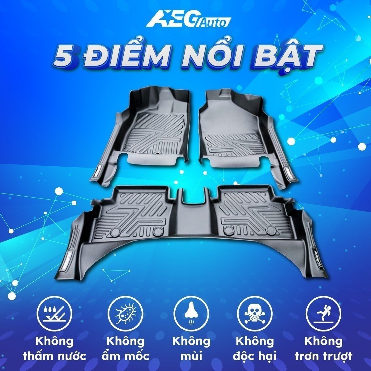 5 ưu điểm nổi bật của thảm sàn ô tô khuôn đúc nhựa TPE